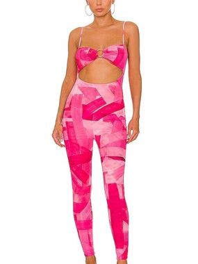 NEVER WORN Farai London Electric Orchid Pink Cutout Jumpsuit SZ M